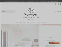 Tablet Screenshot of ldlinensanddecor.com